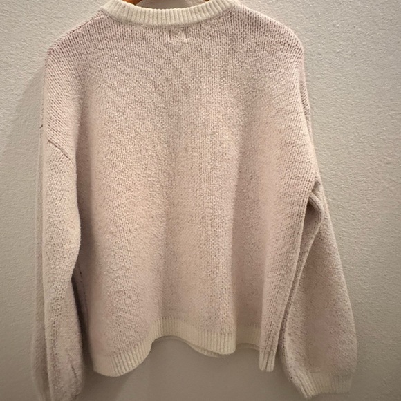 a new day Cream Sweater with Red and Green Cherry Design - Picture 3 of 3